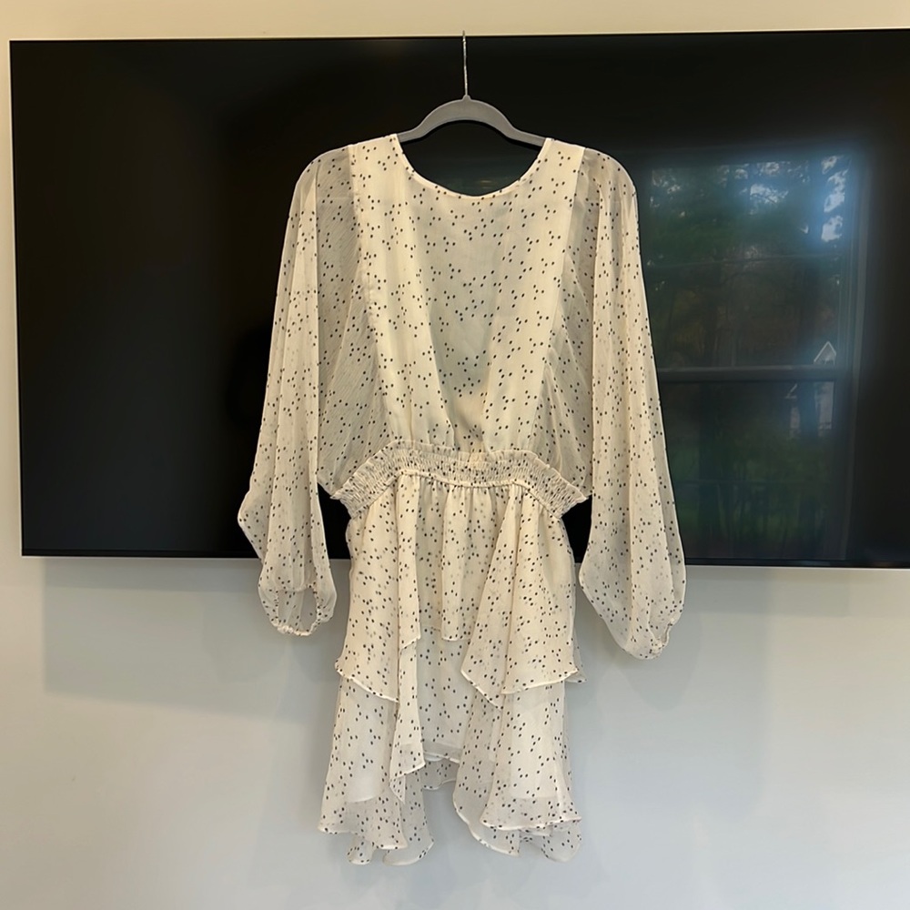 Star Print Flowy Tiered Dress